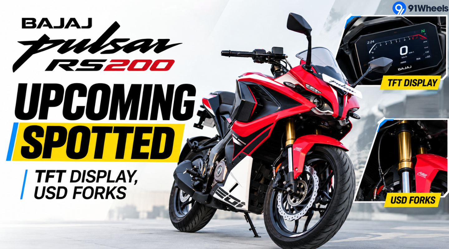 Upcoming Bajaj Pulsar RS200 Spied With TFT Display, USD Forks